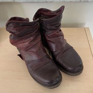 A.S 98 burgundy ankle booties sz.7  | Everything MUST go